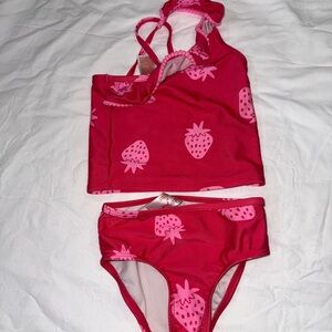 Strawberry Print Bikini Set